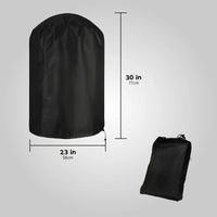 Housse barbecue polyester noire imperméable et coupe-vent, 5 tailles, rond ou à gaz