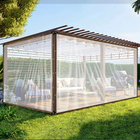 Bâche transparente en polyéthylène de 0,18 mm avec œillets renforcés, 7 dimensions de 2 x 2 à 3 x 5 m
