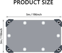 Bâche PVC imperméable à œillets 440 g/m², 4 coloris, 10 tailles jusqu'à 4 x 6 m