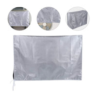 Housse de climatiseur extérieur et de pompe à chaleur, polyester argenté imperméable, 75 à 105 cm
