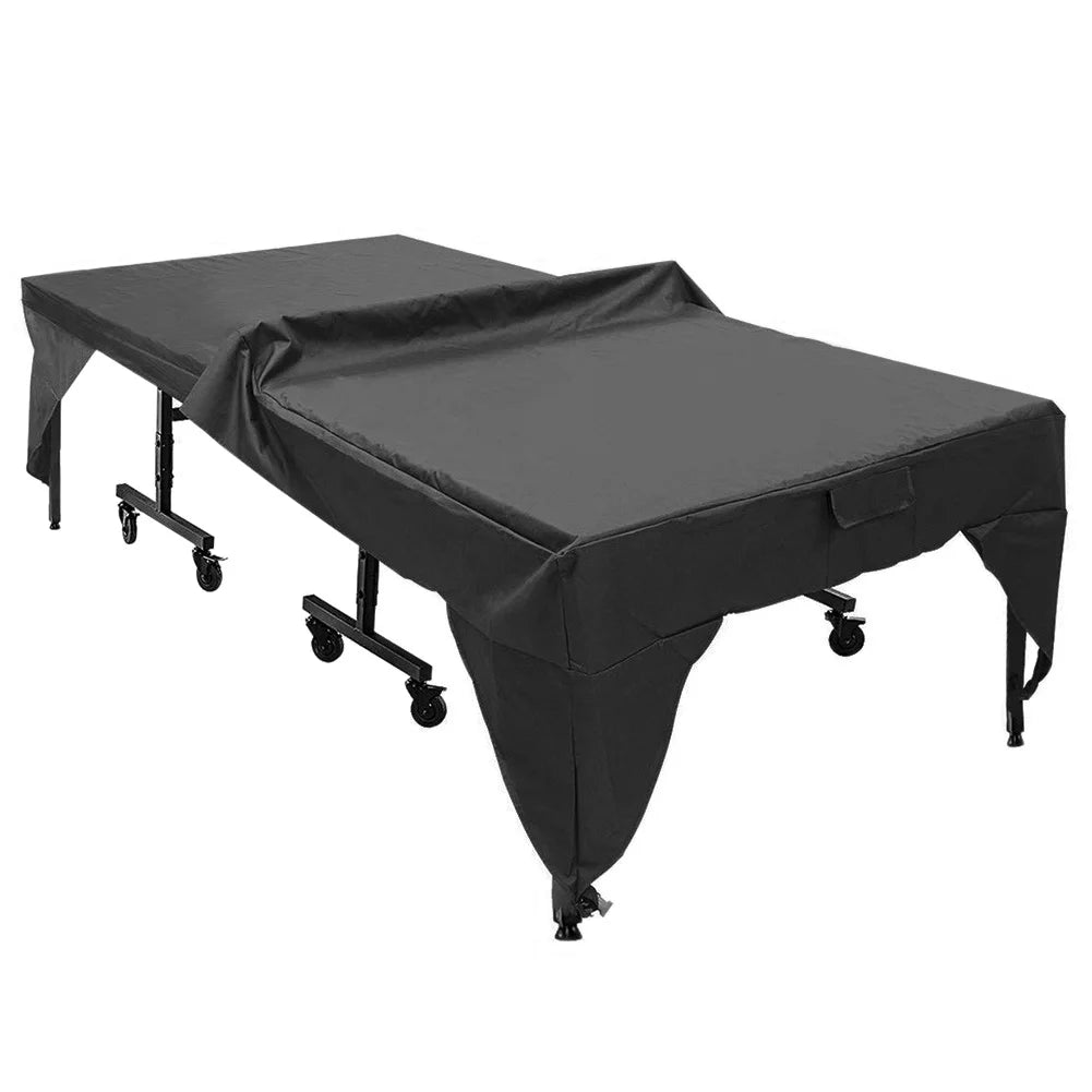 Bâche table de tennis de table étanche pour terrasse, noire, 280 x 153 x 73 cm