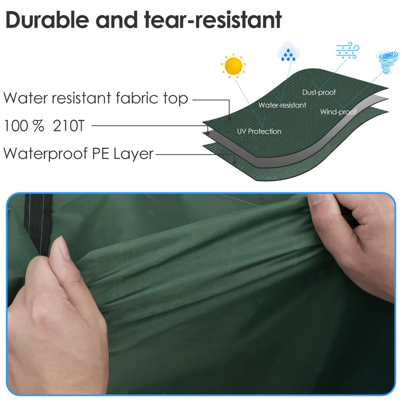 Sac de rangement pour coussins de jardin en Oxford 210D, gris, vert ou noir, 3 tailles