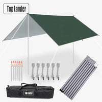 Bâche de camping imperméable ultralégère en polyester 190T, abri solaire et anti-UV