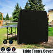 Housse de tennis de table pliée, noire, anti-UV et coupe-vent, 165 x 70 x 185 cm