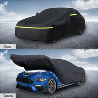 Housse voiture pour Ford Mustang 1994-2022, polyester 210T noir, 478 x 190 x 139 cm, coupe-vent