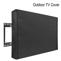 Housse TV extérieure polyester à fermeture scratch, gris, beige ou noir, de 22 à 75 pouces