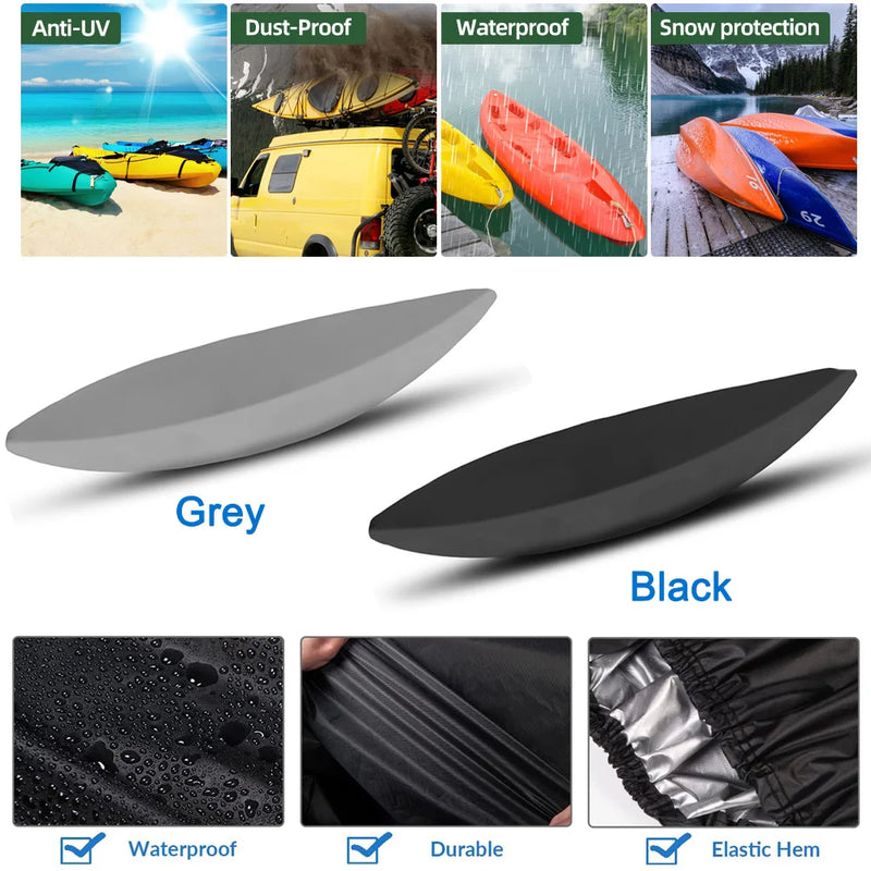Housse de kayak imperméable anti-UV en tissu Oxford, pour kayak de 2,1 à 6 m