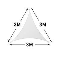 Voile d'ombrage blanche en Oxford 420D, carrée, rectangulaire ou triangulaire