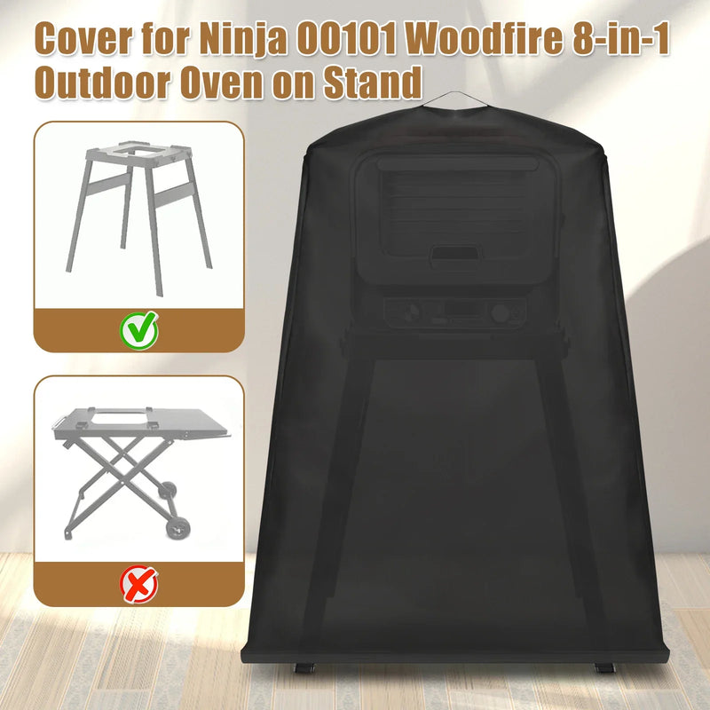 Housse four à pizza 8 en 1 pour Ninja Woodfire OO101, Oxford 420D imperméable, 89 x 69 x 114 cm