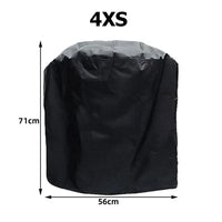Housse barbecue noire 190D imperméable anti-UV, 7 dimensions rondes et rectangulaires