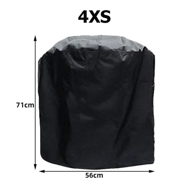 Housse barbecue noire 190D imperméable anti-UV, 7 dimensions rondes et rectangulaires