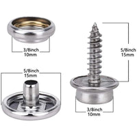 Kit de boutons-pression inox pour bâche et housse de bateau, de 50 à 80 jeux