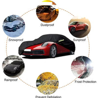 Housse voiture complète pour Porsche 911 1998-2023, noire, imperméable, toutes saisons, anti-neige et anti-UV