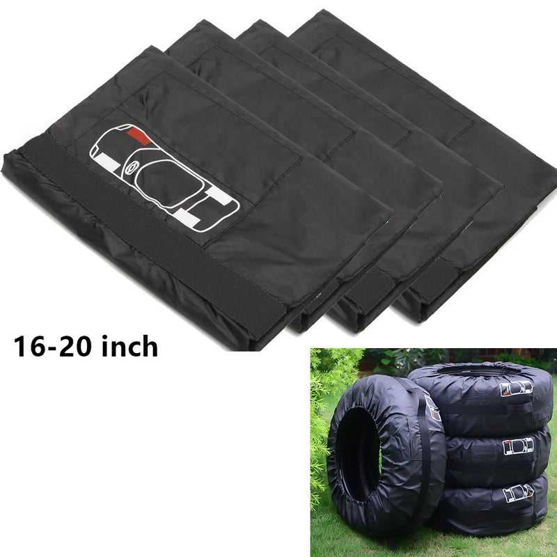 Housses de pneus de voiture, lot de 4, sangles noires ou rouges, 13 à 20 pouces
