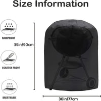 Housse barbecue pour Weber 22 pouces (57 cm), ronde en PVC imperméable, 2 tailles