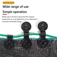 Clips pour filet d'ombrage en polypropylène noir, lot de 100, 2,7 x 7,1 cm