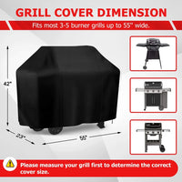Housse barbecue à gaz imperméable en polyester anti-UV, 8 tailles de 71 à 190 cm