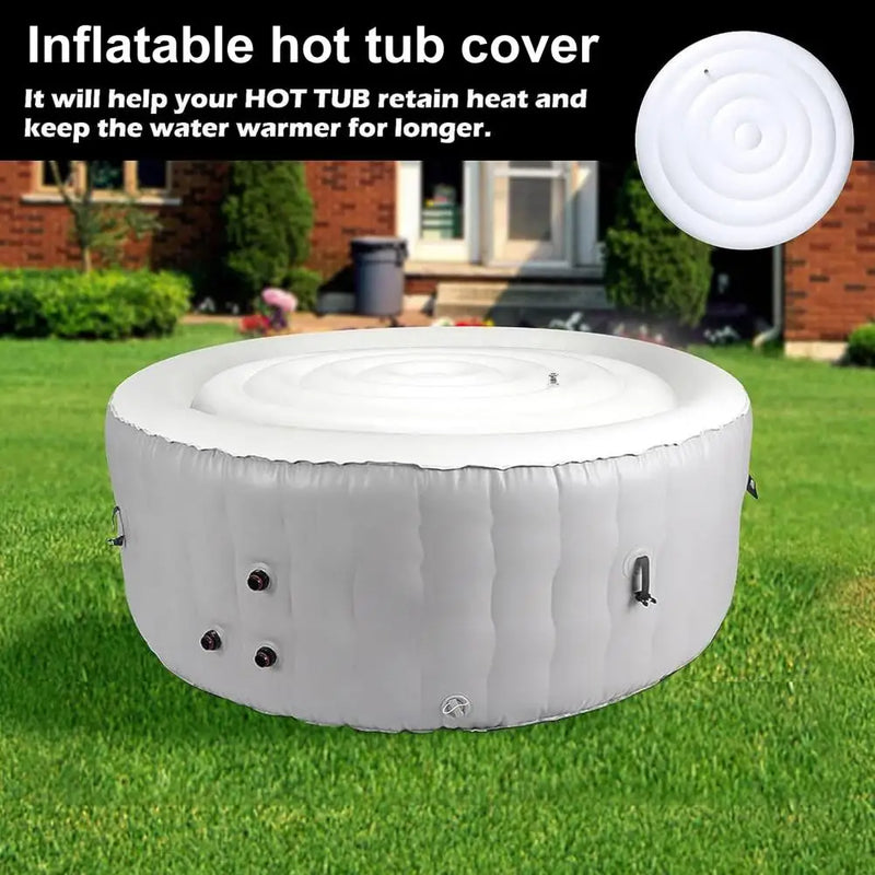 Housse gonflable isolante pour spa extérieur, diamètre 145 cm, coupe-vent et pliable