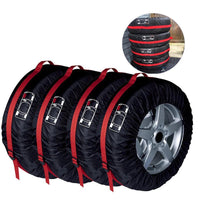 Housses de pneus de voiture, lot de 4, sangles noires ou rouges, 13 à 20 pouces