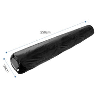 Housse enrouleur bâche solaire piscine noire en polyester enduit d'argent, de 495 à 730 cm