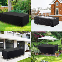 Housse salon de jardin rectangulaire Oxford 210D, 2 coloris, 36 tailles de 45 à 350 cm