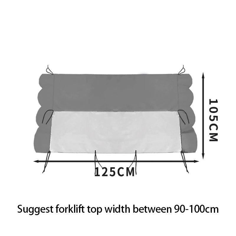 Bâche de toit pour chariot élévateur en PVC imperméable, 105 x 125 ou 105 x 140 cm