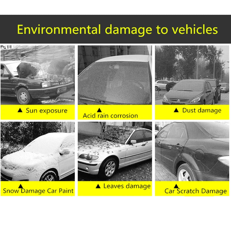 Housse de voiture extérieure complète noire anti-UV avec bandes réfléchissantes, berline et SUV
