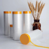 Film de protection peinture pré-plié avec ruban de masquage, rouleau 25 m