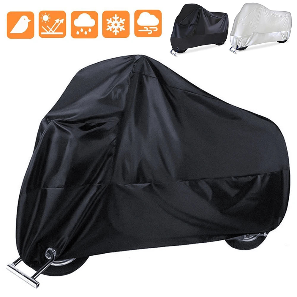 Housse moto universelle imperméable, polyester 190T, anti-poussière et anti-UV, taille XL
