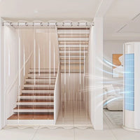 Rideau de porte PVC transparent sans perçage, anti-huile cuisine, 6 tailles