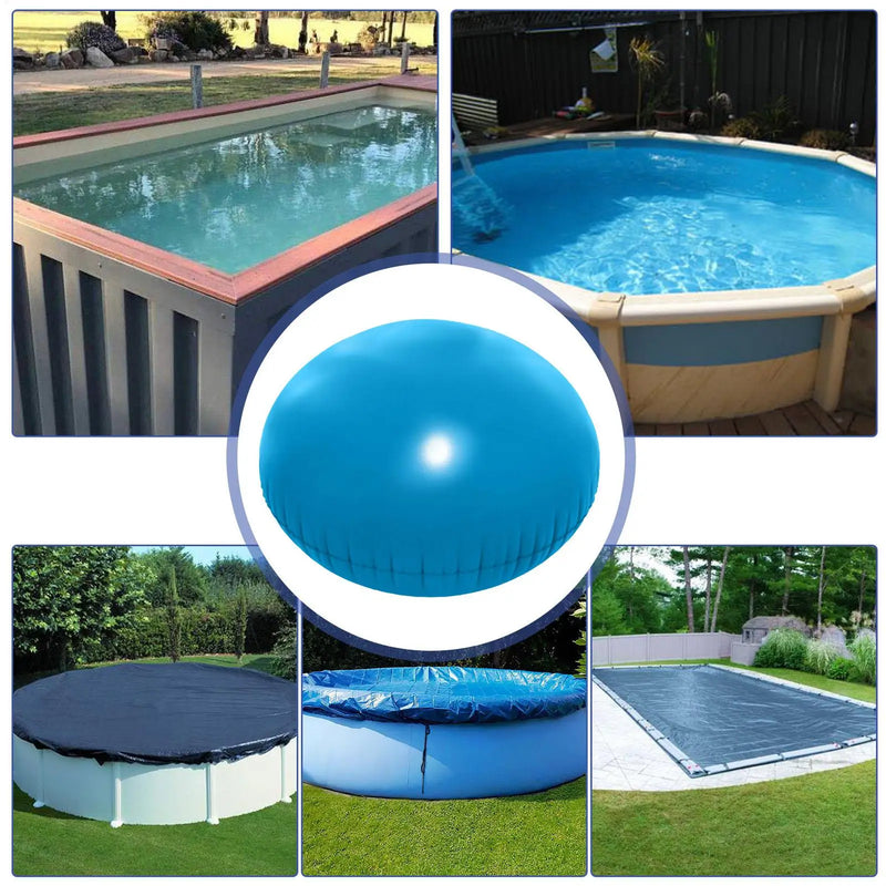 Coussin d'hivernage piscine hors sol gonflable bleu en PVC, 1,2 x 1,2 m