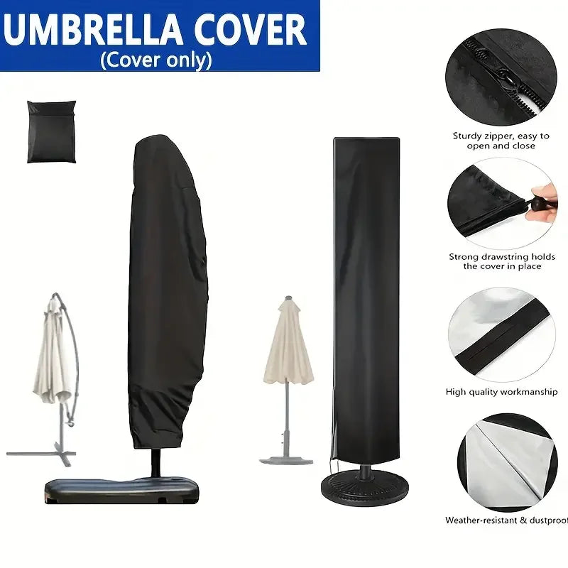 Housse parasol déporté universelle en Oxford imperméable, droite ou banane, de 183 à 280 cm