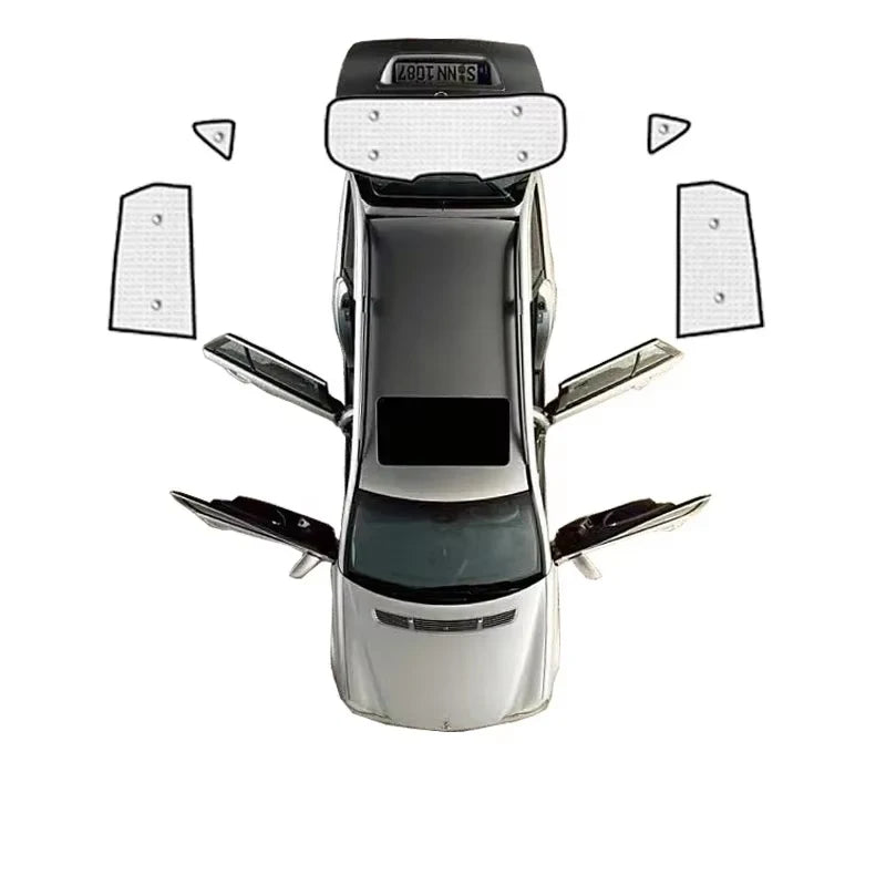 Pare-soleil voiture pour Nissan Qashqai J11 Tekna 2014-2021, à ventouses, aluminium double face