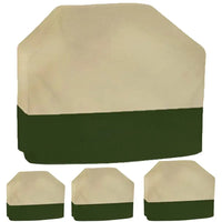 Housse barbecue rectangulaire beige et vert, Oxford 210D imperméable, 5 tailles