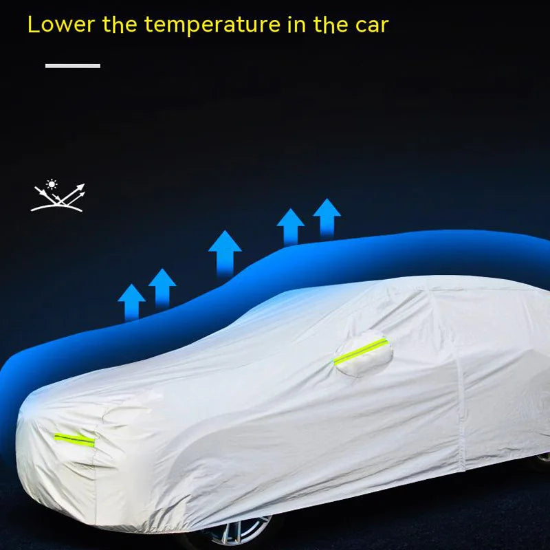 Housse voiture pour Audi Q7, protection complète pare-soleil, imperméable et anti-poussière, une couche