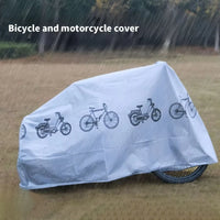 Housse de vélo et moto étanche, pluie et soleil, grise ou noire, 200x100 cm