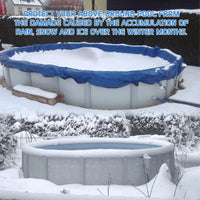Coussins d'hivernage gonflables en PVC pour piscine hors sol, ronds bleu ciel ou bleu foncé, carrés
