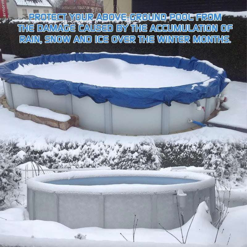 Coussins d'hivernage gonflables en PVC pour piscine hors sol, ronds bleu ciel ou bleu foncé, carrés