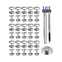 Kit boutons-pression inox pour toile de bateau, bâche et tente, 30 à 270 pièces avec outils