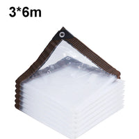 Bâche imperméable transparente en polyéthylène avec œillets pour balcon et serre, 6 tailles de 1 x 2 à 3 x 6 m