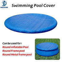 Bâche piscine hors sol bleue en PE, ronde ou rectangulaire, de 183 à 457 cm