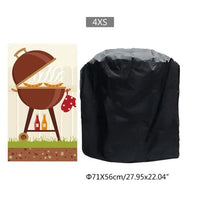 Housse barbecue grande taille noire imperméable anti-UV, 8 dimensions
