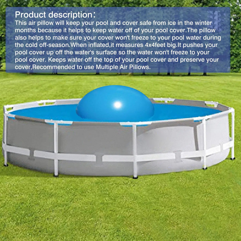 Coussin d'hivernage piscine hors sol gonflable bleu en PVC, 1,2 x 1,2 m