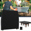 Housse de table de ping-pong repliée ou de billard 7 et 8 ft, polyester noir imperméable