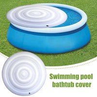 Housse de spa gonflable ronde blanche 145 cm en PVC, pliable, protection pluie et vent
