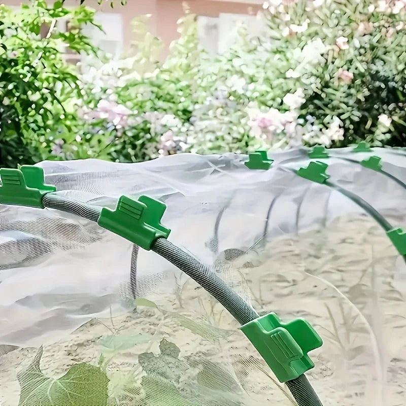 Clips pour bâche de serre en plastique vert, 60 pièces, tube de 5 ou 6 mm