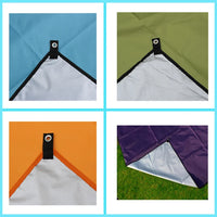 Bâche de camping ultralégère polyester 210T, 6 points d'attache, 4 tailles, 8 coloris