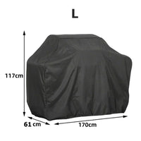 Housse de barbecue imperméable à revêtement PVC, anti-UV, 8 tailles, noir