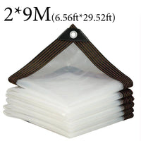 Bâche transparente imperméable avec œillets en polyéthylène de 2 x 4 à 5 x 10 m