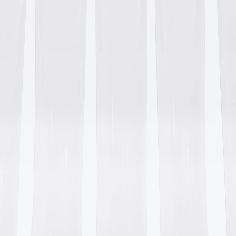 Rideau à lanières PVC transparent, kit de 7 bandes avec rails, 1,05 x 2 m